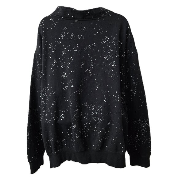 Disney Parks Star Wars Pullover 3X PLUS 22 24 Sweatshirt Half Zip Black Silver - Picture 2 of 4